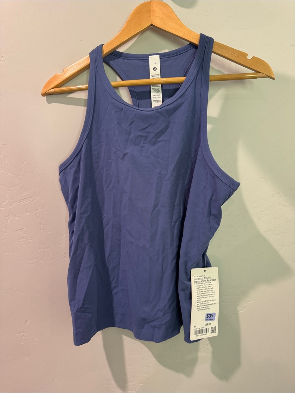 Lululemon blue Racerback Tank - Picture 3 of 5
